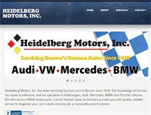 Tablet Screenshot of heidelbergmotors.com